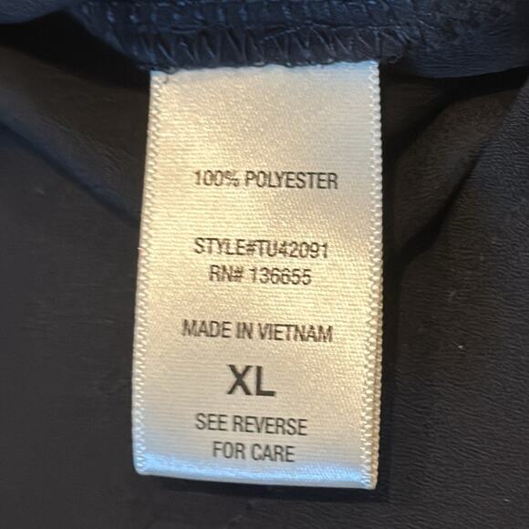 NWT Beacon Apparel Women's Harmony Cowl Neck Blouse Black Size XL - Picture 6 of 7